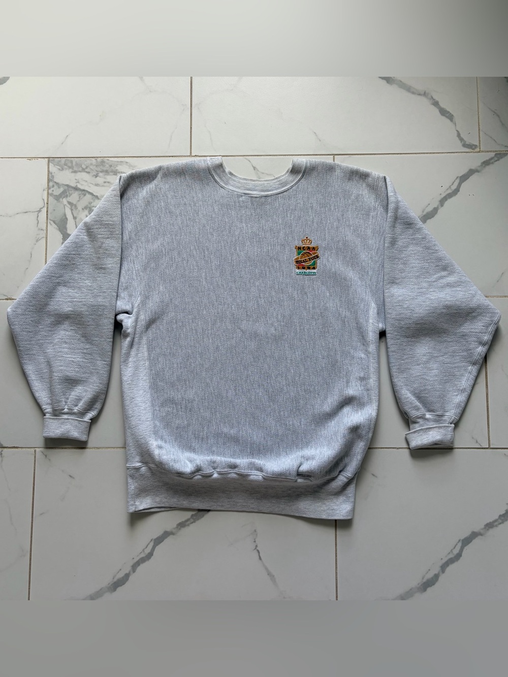 Vintage 1994 NCAA Final Four Charlotte Champion Reverse Weave Crewneck XL Grey